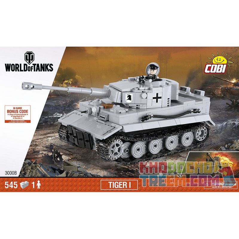 COBI 3000B non Lego PHONG CÁCH HỔ bộ đồ chơi xếp lắp ráp ghép mô hình Military Army TIGER Quân Sự Bộ Đội 545 khối