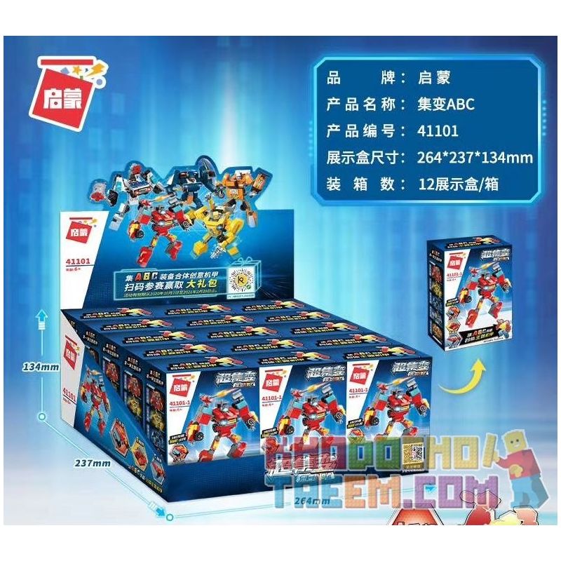 Enlighten 41101 Qman 41101 non  ĐẶT THAY ĐỔI MÔ HÌNH ABC 5 bộ đồ chơi xếp lắp ráp ghép mô hình Transformers Robot Đại Chiến Người Máy Biến Hình
