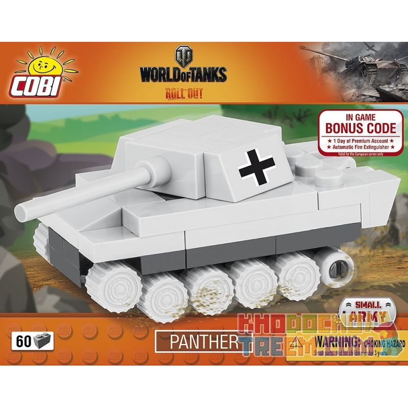 COBI 3019 non Lego LEOPARD MINI TANK. bộ đồ chơi xếp lắp ráp ghép mô hình Military Army PANTHER NANO TANK Quân Sự Bộ Đội 60 khối