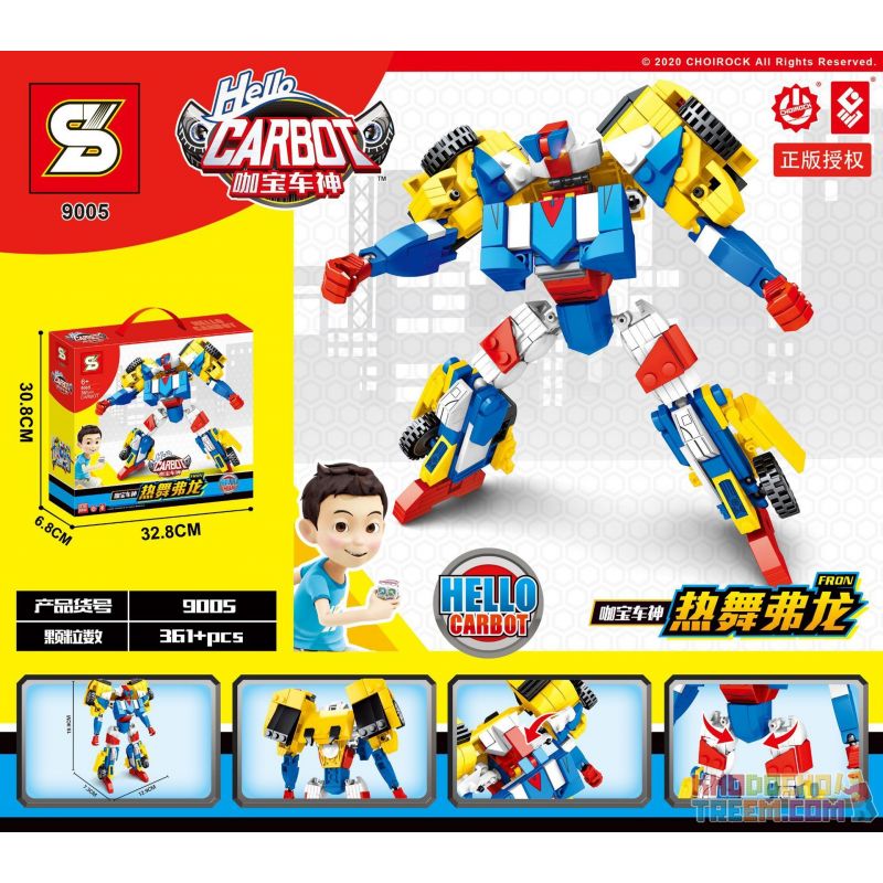 SHENG YUAN SY 9005 non Lego VŨ ĐIỆU NÓNG BỎNG bộ đồ chơi xếp lắp ráp ghép mô hình Transformers HELLO CARBOT FRON Robot Đại Chiến Người Máy Biến Hình 361 khối