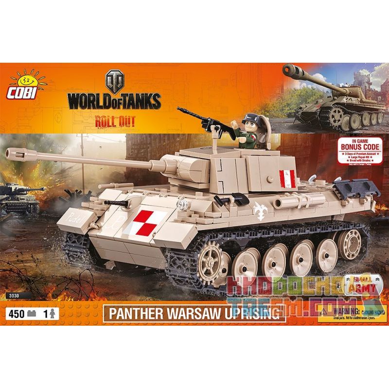 COBI 3030 non Lego CUỘC NỔI DẬY CỦA PANTHER WARSAW bộ đồ chơi xếp lắp ráp ghép mô hình Military Army PANTHER WARSAW UPRISING Quân Sự Bộ Đội 450 khối