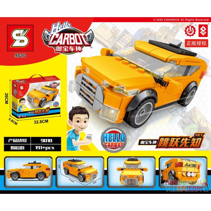 SHENG YUAN SY 9010 non Lego TIÊN TRI NHẢY VỌT bộ đồ chơi xếp lắp ráp ghép mô hình Transformers HELLO CARBOT SKY Robot Đại Chiến Người Máy Biến Hình 191 khối