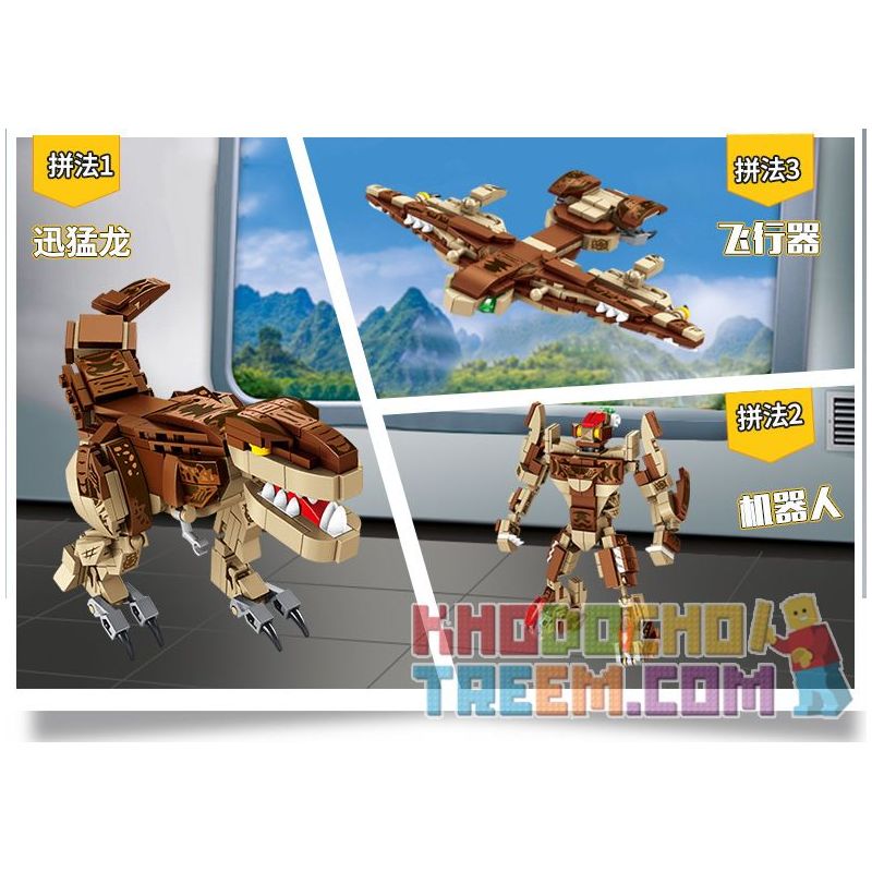 PanlosBrick 612001A 612001B 612001C 612001D Panlos Brick 612001A 612001B 612001C 612001D non  RỒNG CÁNH RAPTOR OVERLON TAM GIÁC bộ đồ chơi xếp lắp ráp ghép mô hình Jurassic World DINOSAURIA PTEROSAUR、VELOCIRAPTOR、TYRANNOSAURUS、TRICERATOPS Thế Giới Khủng Long 979 khối