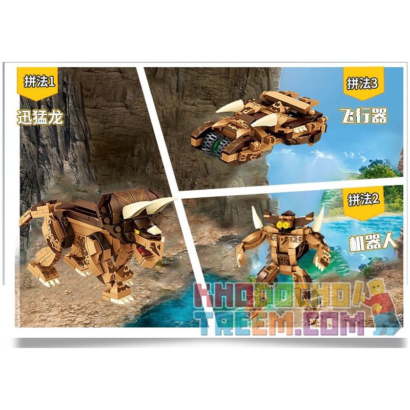 PanlosBrick 612001A 612001B 612001C 612001D Panlos Brick 612001A 612001B 612001C 612001D non  RỒNG CÁNH RAPTOR OVERLON TAM GIÁC bộ đồ chơi xếp lắp ráp ghép mô hình Jurassic World DINOSAURIA PTEROSAUR、VELOCIRAPTOR、TYRANNOSAURUS、TRICERATOPS Thế Giới Khủng Long 979 khối