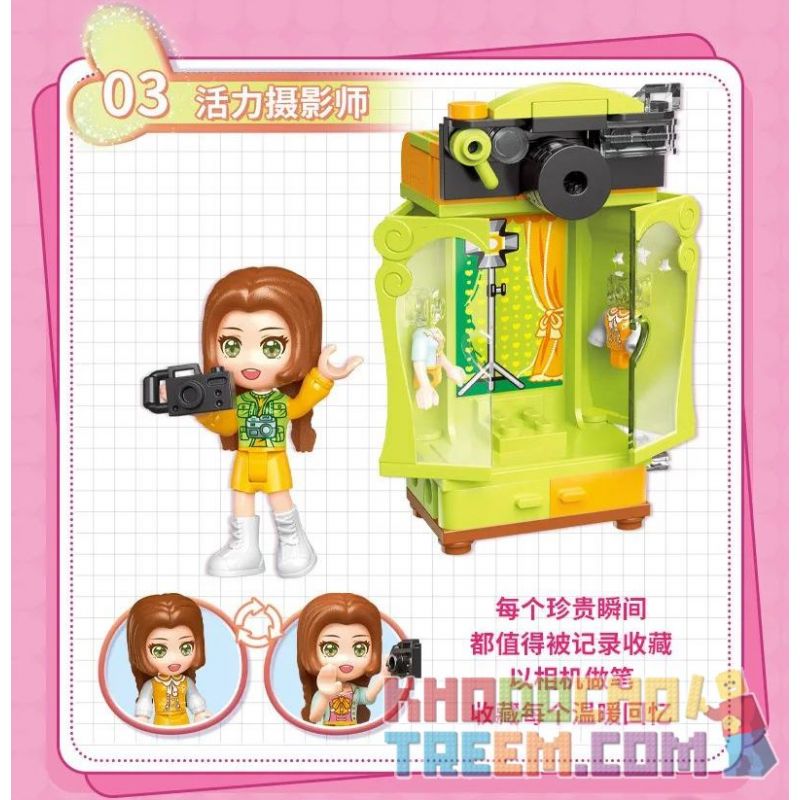 Enlighten 34011 Qman 34011 non  TỦ QUẦN ÁO ĐA DẠNG 8 KIỂU TIẾP VIÊN HÀNG KHÔNG BÁC SĨ CHĂM SÓC NHIẾP ẢNH GIA SỨC SỐNG HỌA MA THUẬT NHÀ TẠO MẪU CA THẦN TƯỢNG THỢ LÀM BÁNH TRÁNG MIỆNG NEO PHỔ BIẾN bộ đồ chơi xếp lắp ráp ghép mô hình  UNA Các Bạn Gái