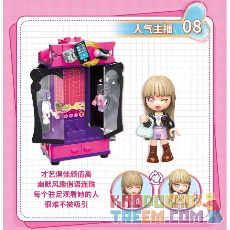 Enlighten 34011 Qman 34011 non  TỦ QUẦN ÁO ĐA DẠNG 8 KIỂU TIẾP VIÊN HÀNG KHÔNG BÁC SĨ CHĂM SÓC NHIẾP ẢNH GIA SỨC SỐNG HỌA MA THUẬT NHÀ TẠO MẪU CA THẦN TƯỢNG THỢ LÀM BÁNH TRÁNG MIỆNG NEO PHỔ BIẾN bộ đồ chơi xếp lắp ráp ghép mô hình  UNA Các Bạn Gái