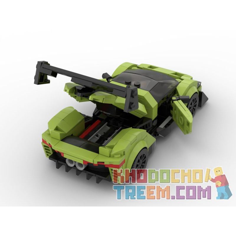 ACHKO 50013 CHAOBAO RENREN 7023 REBRICKABLE MOC-40655 40655 MOC40655 non  LAMBORGHINI ĐỘC bộ đồ chơi xếp lắp ráp ghép mô hình Speed Champions Racing Cars FAST&CAR LAMBORGHINI POISON Đua Xe Công Thức 288 khối