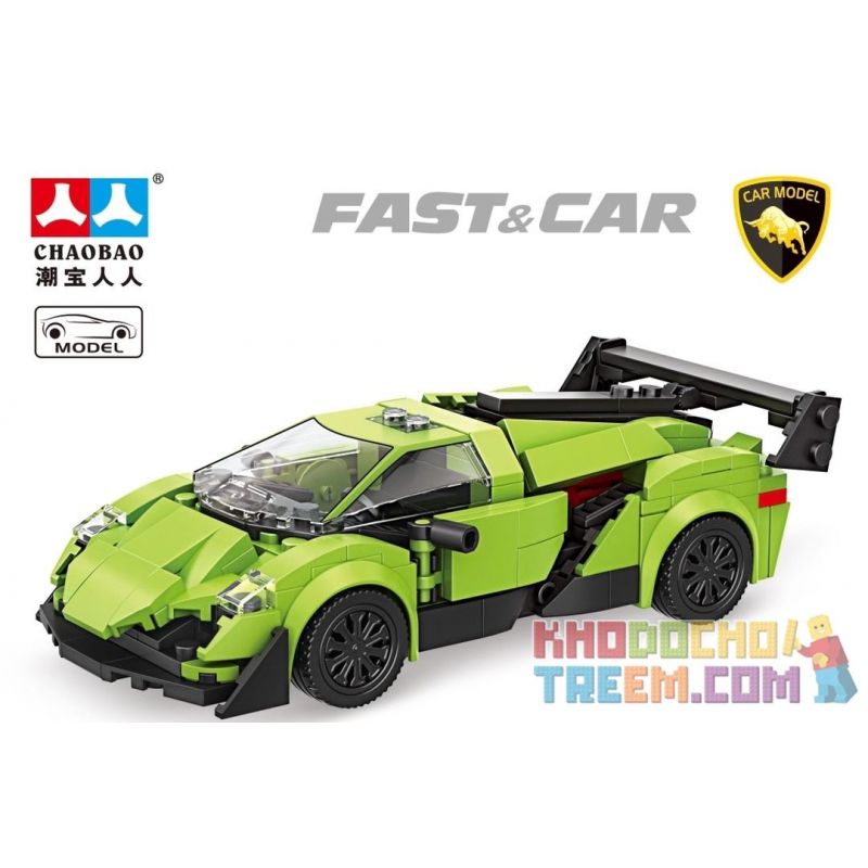 ACHKO 50013 CHAOBAO RENREN 7023 REBRICKABLE MOC-40655 40655 MOC40655 non  LAMBORGHINI ĐỘC bộ đồ chơi xếp lắp ráp ghép mô hình Speed Champions Racing Cars FAST&CAR LAMBORGHINI POISON Đua Xe Công Thức 288 khối