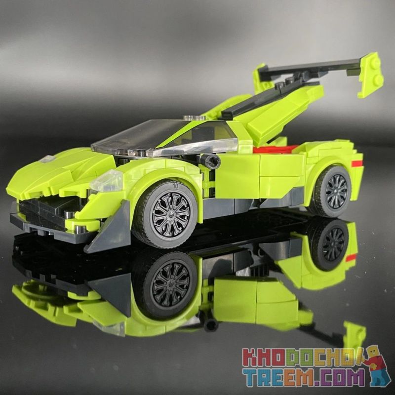 ACHKO 50013 CHAOBAO RENREN 7023 REBRICKABLE MOC-40655 40655 MOC40655 non  LAMBORGHINI ĐỘC bộ đồ chơi xếp lắp ráp ghép mô hình Speed Champions Racing Cars FAST&CAR LAMBORGHINI POISON Đua Xe Công Thức 288 khối