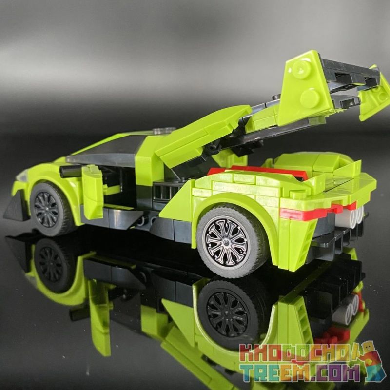 ACHKO 50013 CHAOBAO RENREN 7023 REBRICKABLE MOC-40655 40655 MOC40655 non  LAMBORGHINI ĐỘC bộ đồ chơi xếp lắp ráp ghép mô hình Speed Champions Racing Cars FAST&CAR LAMBORGHINI POISON Đua Xe Công Thức 288 khối