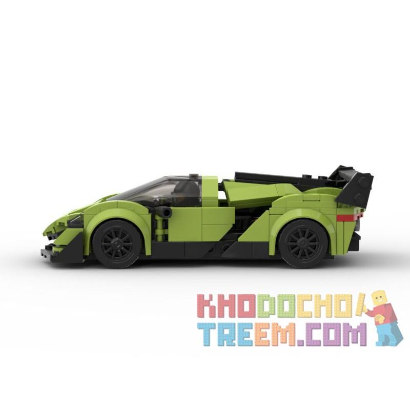 ACHKO 50013 CHAOBAO RENREN 7023 REBRICKABLE MOC-40655 40655 MOC40655 non  LAMBORGHINI ĐỘC bộ đồ chơi xếp lắp ráp ghép mô hình Speed Champions Racing Cars FAST&CAR LAMBORGHINI POISON Đua Xe Công Thức 288 khối