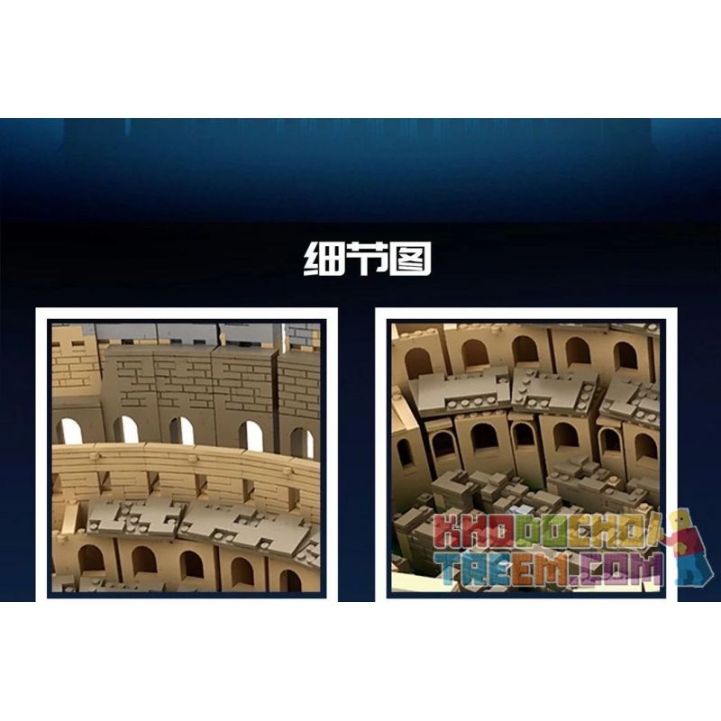 MouldKing 22002 Mould King 22002 REBRICKABLE MOC-49020 49020 MOC49020 non  ĐẤU TRƯỜNG LA MÃ bộ đồ chơi xếp lắp ráp ghép mô hình Creator THE COLOSSEUM Sáng Tạo 6544 khối