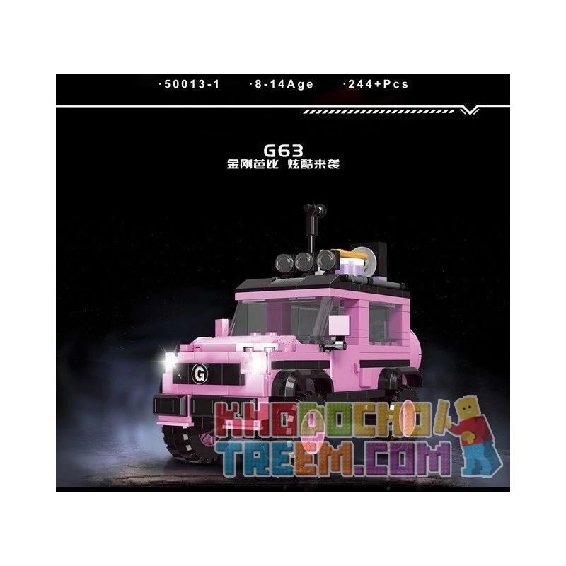 SHENZHEN RAEL ENTERTAINMENT 50013-1 50013-2 50013-3 50013-4 non  XE ĐỊA HÌNH 4 MẪU TOYOTA CRUISER FJ MERCEDES-BENZ G63 JEEP WRANGLER LAND ROVER DEFENDER bộ đồ chơi xếp lắp ráp ghép mô hình Speed Champions Racing Cars RACING BLOCK Đua Xe Công Thức 938 khối