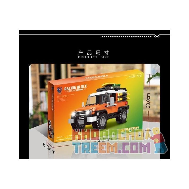 SHENZHEN RAEL ENTERTAINMENT 50013-1 50013-2 50013-3 50013-4 non  XE ĐỊA HÌNH 4 MẪU TOYOTA CRUISER FJ MERCEDES-BENZ G63 JEEP WRANGLER LAND ROVER DEFENDER bộ đồ chơi xếp lắp ráp ghép mô hình Speed Champions Racing Cars RACING BLOCK Đua Xe Công Thức 938 khối