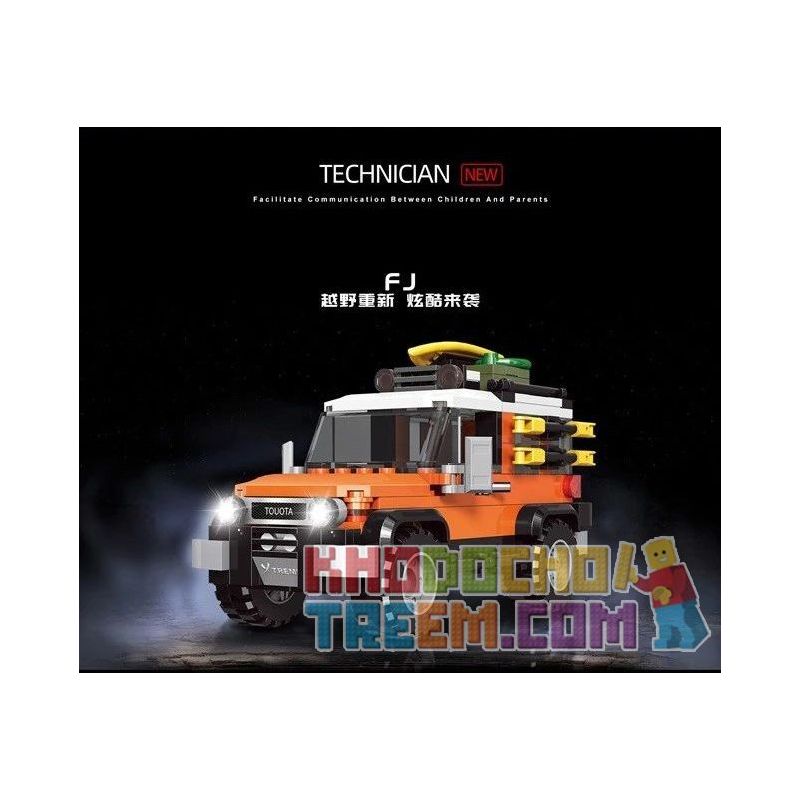 SHENZHEN RAEL ENTERTAINMENT 50013-1 50013-2 50013-3 50013-4 non  XE ĐỊA HÌNH 4 MẪU TOYOTA CRUISER FJ MERCEDES-BENZ G63 JEEP WRANGLER LAND ROVER DEFENDER bộ đồ chơi xếp lắp ráp ghép mô hình Speed Champions Racing Cars RACING BLOCK Đua Xe Công Thức 938 khối