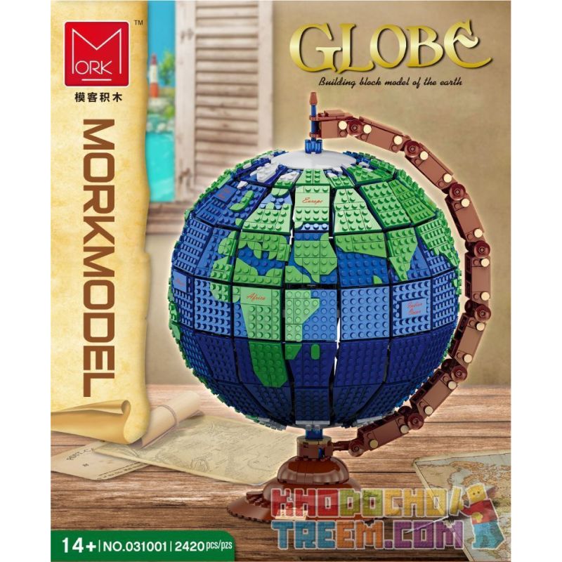 MorkModel 031001 Mork Model 031001 non  QUẢ ĐỊA CẦU bộ đồ chơi xếp lắp ráp ghép mô hình Creator EARTH GLOBE Sáng Tạo 2420 khối