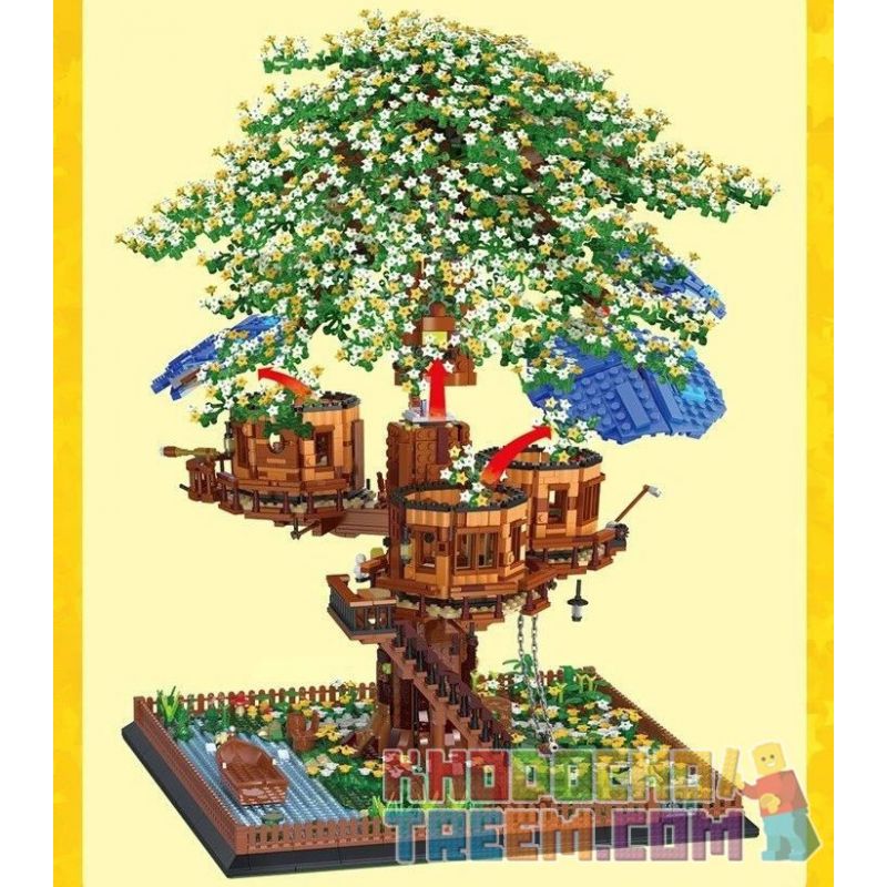 MorkModel 031004 Mork Model 031004 non  NHÀ TRÊN CÂY bộ đồ chơi xếp lắp ráp ghép mô hình Creator TREE HOUSE Sáng Tạo 8000 khối