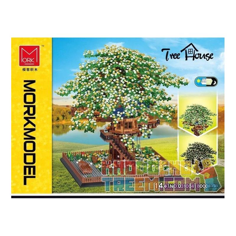 MorkModel 031004 Mork Model 031004 non  NHÀ TRÊN CÂY bộ đồ chơi xếp lắp ráp ghép mô hình Creator TREE HOUSE Sáng Tạo 8000 khối