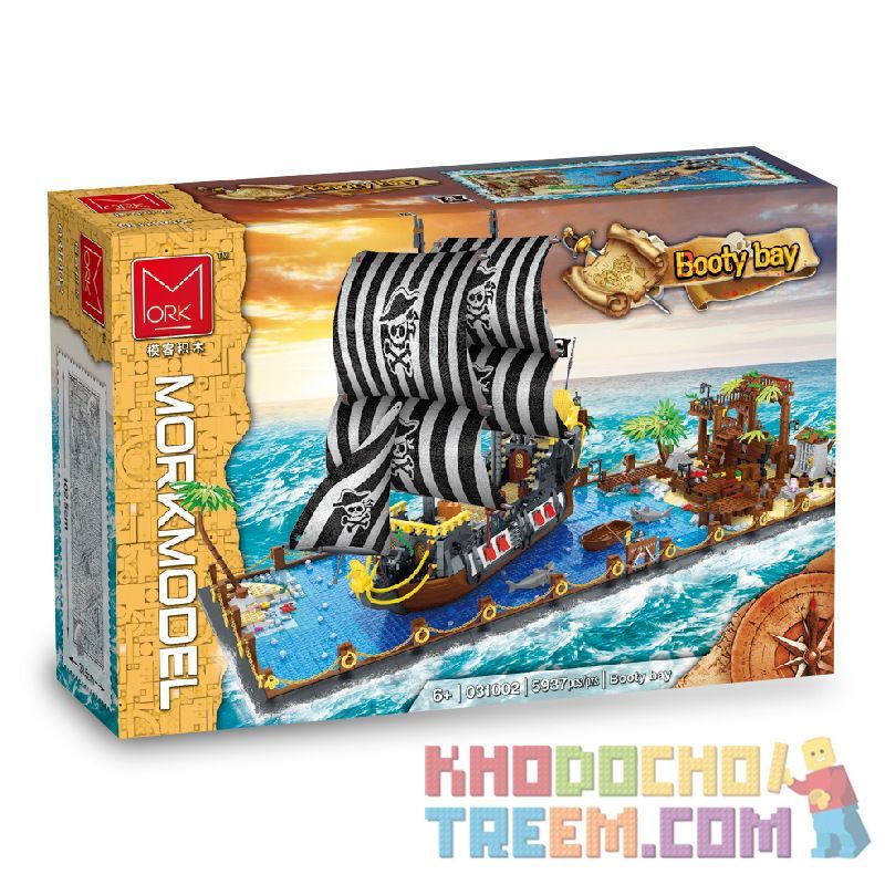 URGE 031002 031002-2 non Lego VỊNH KHO BÁU bộ đồ chơi xếp lắp ráp ghép mô hình Pirates Of The Caribbean BOOTY BAY Cướp Biển Vùng Caribe 5937 khối