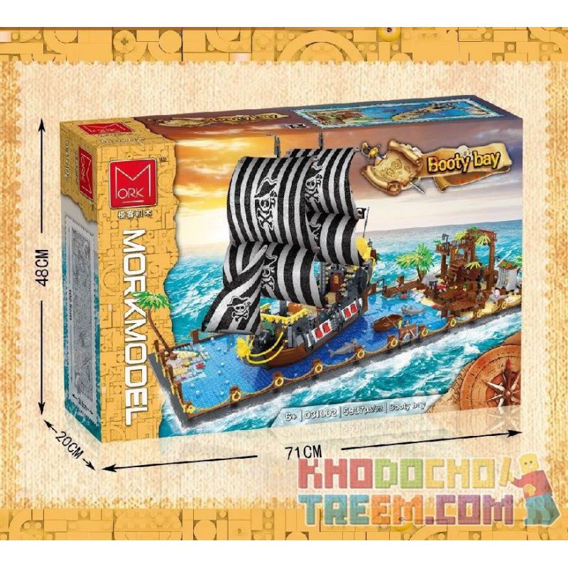 URGE 031002 031002-2 non  VỊNH KHO BÁU bộ đồ chơi xếp lắp ráp ghép mô hình Pirates Of The Caribbean BOOTY BAY Cướp Biển Vùng Caribe 5937 khối
