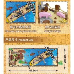 URGE 031002 031002-2 non  VỊNH KHO BÁU bộ đồ chơi xếp lắp ráp ghép mô hình Pirates Of The Caribbean BOOTY BAY Cướp Biển Vùng Caribe 5937 khối