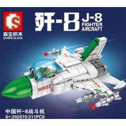 SEMBO 202070 non  MÁY BAY CHIẾN ĐẤU J-8 CỦA TRUNG QUỐC bộ đồ chơi xếp lắp ráp ghép mô hình Military Army J-8 FIGHTER AIRCRAFT Quân Sự Bộ Đội 311 khối