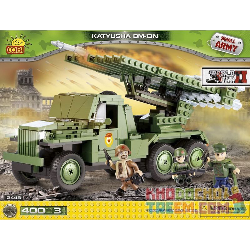 COBI 2448 non  KATAHA BM-13N bộ đồ chơi xếp lắp ráp ghép mô hình Military Army KATYUSHA BM-13N Quân Sự Bộ Đội 400 khối
