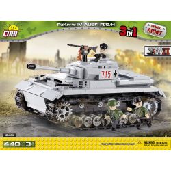 COBI 2461 non  XE TĂNG BỐN bộ đồ chơi xếp lắp ráp ghép mô hình Military Army PANZER IV AUSF.FI/G/ H Quân Sự Bộ Đội 440 khối