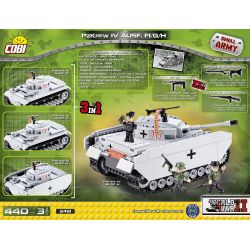 COBI 2461 non  XE TĂNG BỐN bộ đồ chơi xếp lắp ráp ghép mô hình Military Army PANZER IV AUSF.FI/G/ H Quân Sự Bộ Đội 440 khối