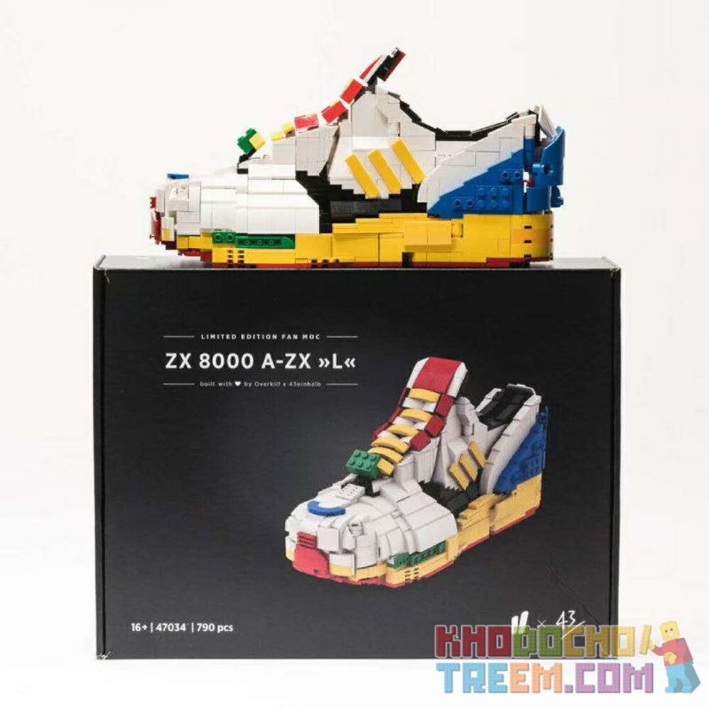 NOT Lego ADIDAS ZX 8000 ZX8000 47034 xếp lắp ráp ghép mô hình ADIDAS ZX 8000 A-ZX L 790 khối