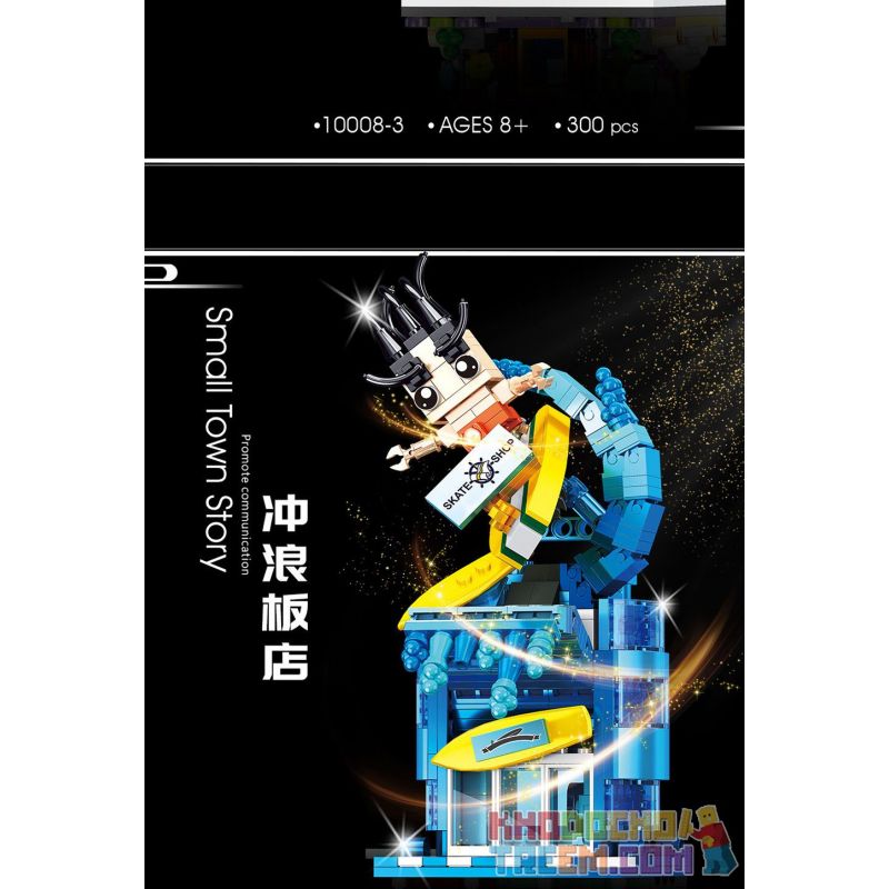 SHENZHEN RAEL ENTERTAINMENT 10008 non  6 LOẠI CỬA HÀNG BÁN TÚI Ở THÀNH PHỐ VIÊNG CHĂN BÁNH MÌ KẸP THỊT HOA VÁN LƯỚT SÓNG NHÀ NGHỈ QUÁN CÀ PHÊ bộ đồ chơi xếp lắp ráp ghép mô hình Mini Modular THE MIXC Đường Phố Thu Nhỏ 1867 khối