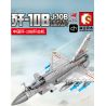 SEMBO 202126 non  MÁY BAY CHIẾN ĐẤU J-10B CỦA TRUNG QUỐC bộ đồ chơi xếp lắp ráp ghép mô hình Military Army J-10B FIGHTER AIRCRAFT Quân Sự Bộ Đội 820 khối