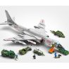 SEMBO 202135 non  MÁY BAY NÉM BOM TẦM TRUNG VÀ XA H-6K CỦA QUỐC bộ đồ chơi xếp lắp ráp ghép mô hình Military Army H-6K BOMBER AIRCRAFT Quân Sự Bộ Đội 2135 khối