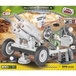 COBI 2182 non  BỆ PHÓNG TÊN LỬA SÁU BUỒNG bộ đồ chơi xếp lắp ráp ghép mô hình Military Army NEBELWERFER 41/15 CM Quân Sự Bộ Đội 800 khối
