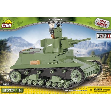 COBI 2456 non  BỂ 7TP bộ đồ chơi xếp lắp ráp ghép mô hình Military Army 7TP TANK Quân Sự Bộ Đội 370 khối