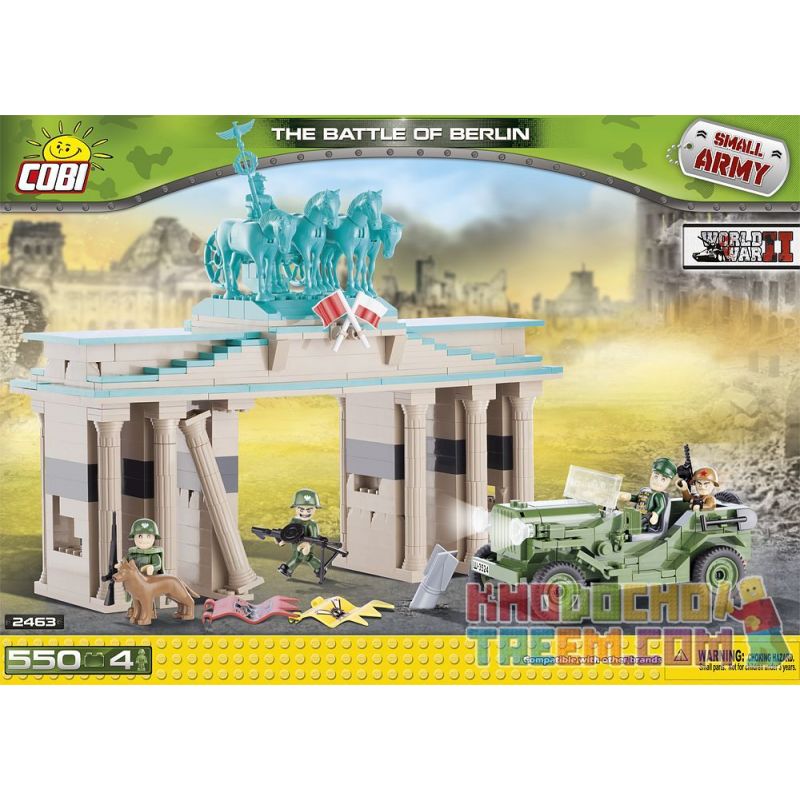 COBI 2463 non  TRẬN BERLIN bộ đồ chơi xếp lắp ráp ghép mô hình Military Army BATTLE OF BERLIN Quân Sự Bộ Đội 550 khối