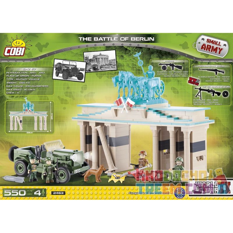 COBI 2463 non  TRẬN BERLIN bộ đồ chơi xếp lắp ráp ghép mô hình Military Army BATTLE OF BERLIN Quân Sự Bộ Đội 550 khối