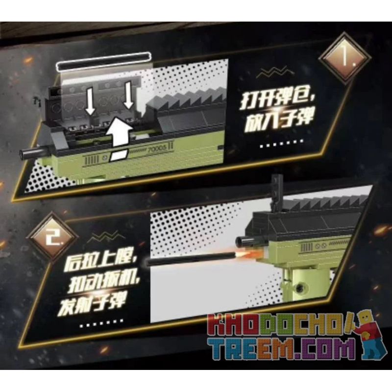 SHENZHEN RAEL ENTERTAINMENT 70005 non  KRISS VECTOR. bộ đồ chơi xếp lắp ráp ghép mô hình Military Army Quân Sự Bộ Đội 319 khối