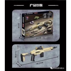 SHENZHEN RAEL ENTERTAINMENT 70003 non  SÚNG TRƯỜNG CHIẾN ĐẤU NÂNG CAO MK14 bộ đồ chơi xếp lắp ráp ghép mô hình Military Army Quân Sự Bộ Đội 400 khối