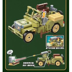 Enlighten 21011 Qman 21011 non  CUỘC ĐỘT KÍCH BẰNG XE JEEP bộ đồ chơi xếp lắp ráp ghép mô hình Military Army TACTICAL ESPIONAGE ACTION COMBAT ZONES Quân Sự Bộ Đội 264 khối
