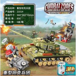 Enlighten 21014 Qman 21014 non  QUÂN ĐOÀN XE TĂNG HẠNG NẶNG bộ đồ chơi xếp lắp ráp ghép mô hình Military Army TACTICAL ESPIONAGE ACTION COMBAT ZONES Quân Sự Bộ Đội 858 khối
