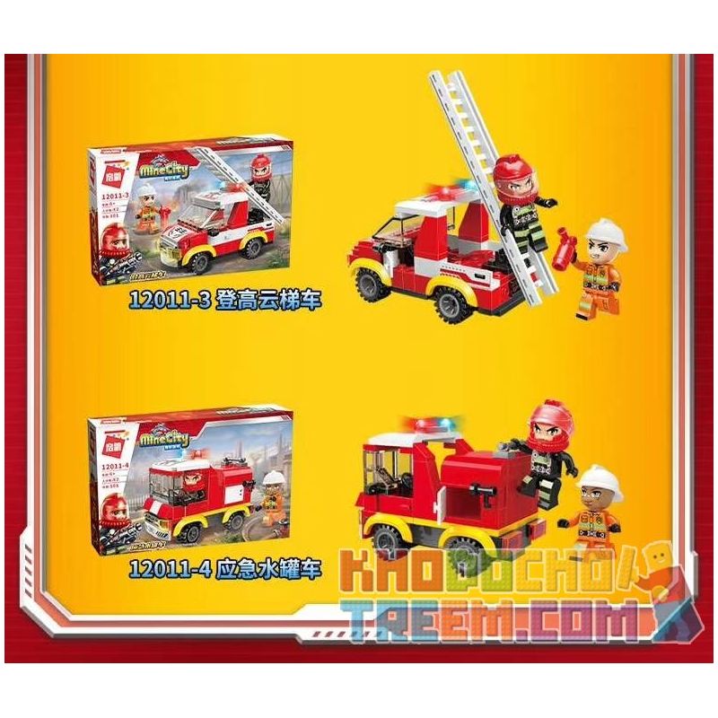Enlighten 12011-1 12011-2 12011-3 12011-4 Qman 12011-1 12011-2 12011-3 12011-4 non  FLAME PIONEER SMALL SET 4 LOẠI XE PHẢN LỰC TÌM KIẾM CỨU NẠN TRÊN KHÔNG THANG LEO NÚI BỒN NƯỚC KHẨN CẤP bộ đồ chơi xếp lắp ráp ghép mô hình Minecity Thành Phố Mỏ