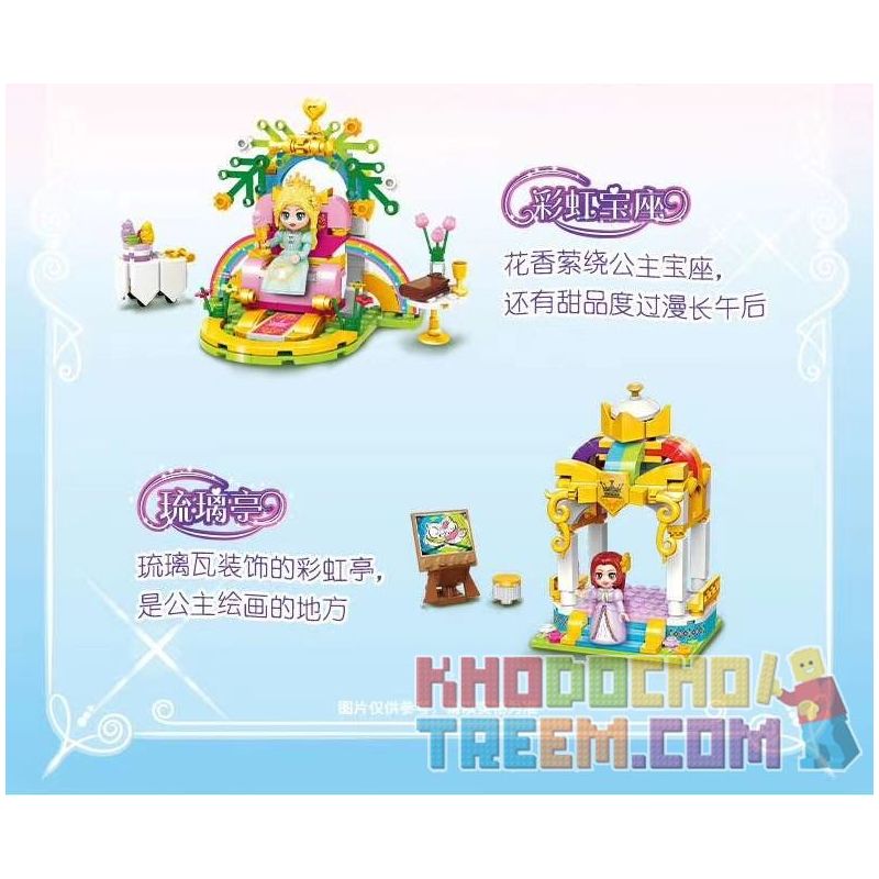 Enlighten 32011-1 32011-2 32011-3 32011-4 Qman 32011-1 32011-2 32011-3 32011-4 non  CÔNG CHÚA LEIA NGÔN NGỮ HOA CẦU VỒNG GIẤC MƠ 4 PHONG CÁCH MÙA XUÂN ĐẦY MÀU SẮC XÍCH ĐU HOÀNG GIA NGAI VÀNG NHÀ TRƯNG BÀY LIULI bộ đồ chơi xếp lắp ráp ghép mô hình  PRINCESS LEAH Các Bạn Gái 541 khối