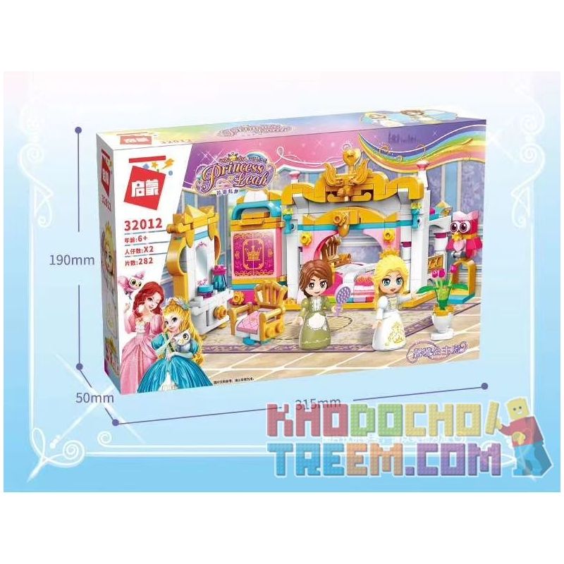 Enlighten 32012 Qman 32012 non  PHÒNG CÔNG CHÚA XINYA bộ đồ chơi xếp lắp ráp ghép mô hình Prinecess Leah PRINCESS LEAH Công Chúa Leah 282 khối