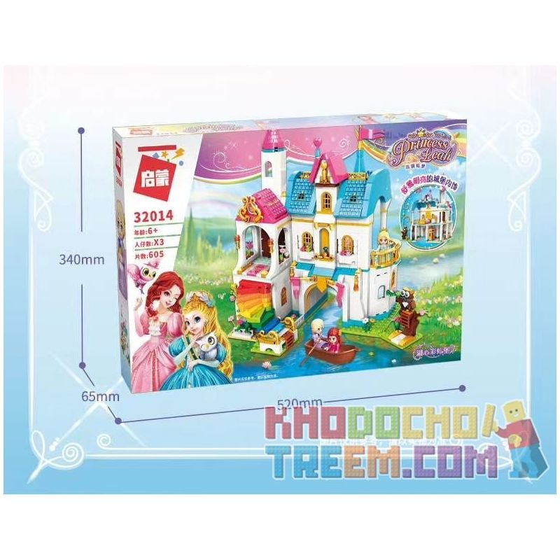 Enlighten 32014 Qman 32014 non  PHÁO ĐÀI CẦU VỒNG bộ đồ chơi xếp lắp ráp ghép mô hình Prinecess Leah PRINCESS LEAH Công Chúa Leah 605 khối