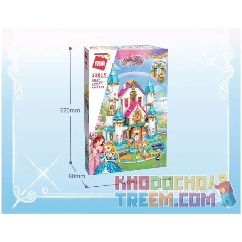 Enlighten 32015 Qman 32015 non  BÓNG LÂU ĐÀI NGÔN NGỮ HOA bộ đồ chơi xếp lắp ráp ghép mô hình Prinecess Leah PRINCESS LEAH Công Chúa Leah 1169 khối