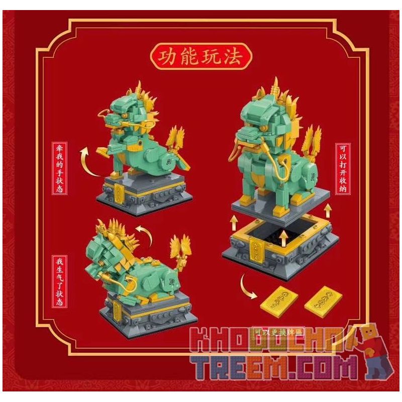 KEEPPLEY K10126 10126 non  KIRIN TỐT LÀNH bộ đồ chơi xếp lắp ráp ghép mô hình Brickheadz Nhân Vật Đầu To