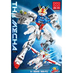 DINGGAO DG6495 6495 non  MÁY BAY CHIẾN ĐẤU ĐẠT TẦM CAO bộ đồ chơi xếp lắp ráp ghép mô hình Mecha THE MECHA Người Máy 1608 khối