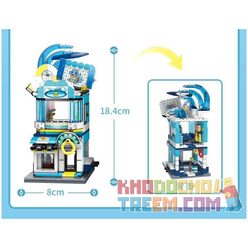 KEEPPLEY K20208 20208 non  CỬA HÀNG BƠI CHỦ ĐỀ JENNY TURTLE bộ đồ chơi xếp lắp ráp ghép mô hình Pokémon POKEMON