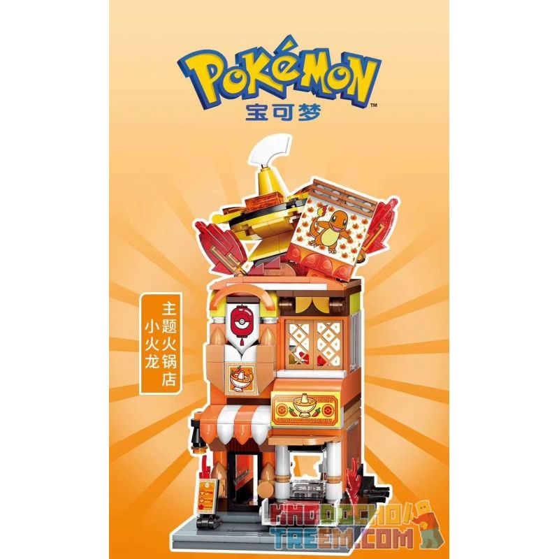 KEEPPLEY K20210 20210 non Lego NHÀ HÀNG LẨU CHỦ ĐỀ LITTLE FIRE DRAGON bộ đồ chơi xếp lắp ráp ghép mô hình Pokémon POKEMON